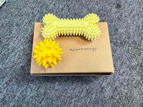 Aporkology Carllg Dog Chew Toys for Aggressive Chewers, Indestructible Tough Durable Squeaky Interactive Dog Toys