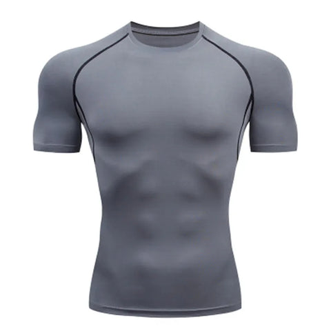 Men Athletic Apparel Running Compression T-shirt Short Sleeve Sport Tees Gym Fitness Sweatshirt Male Jogging Tracksuit Homme Athletic Shirt Tops