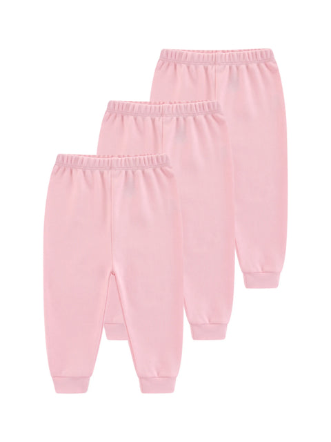 Clevvets 1/3 Pcs Infantwear Infants' trousers Four Seasons Fashion Solid 100%Cotton Baby Boy Girl Pants Soft 100%Cotton Infants Trousers Accessories