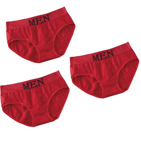 LANFEI Men's Briefs Underwear Sexy Man Panties MEN Letter Underpants Breathable Comfortable Male Bikini Shorts Black Blue Red