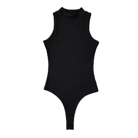 LANFEI Women Bodysuit Sexy Backless Ribbed Bodysuit Romper String Femme Sexy Sleeveless Tank Top Gloved Bodysuit Body Female