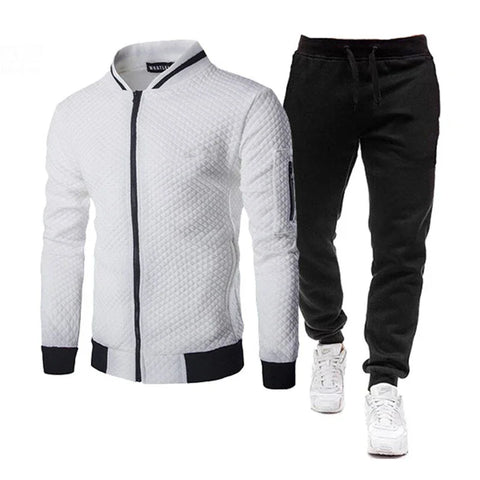 Clevvets Athletic uniforms Sweat suits Mens Tracksuit Set Two Piece Tracksuit Men Fashion Jogging Suit Outfits Men Spring Autumn Baseball Sports suit set Wear