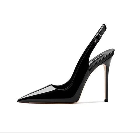 Clevvets Women Shoes Ultra-high Heels Pointed Sandals 2025 Elegant Summer Patent Leather Suspender High Heels Trendy Dress Banquet Women's Shoes