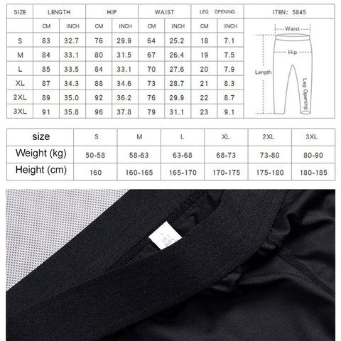 Men Athletic Tights Compression Sport Pants Quick Dry Fitness Gym Tights Running Leggings Training Sport Tights Basketball Man Football Clothes