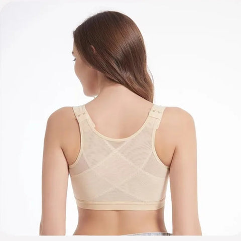 LANFEI Women Bras Post Surgical surgery Front Open Full Support Recovery Bra non-padded wire free Post Breast Augmentation Operative bra