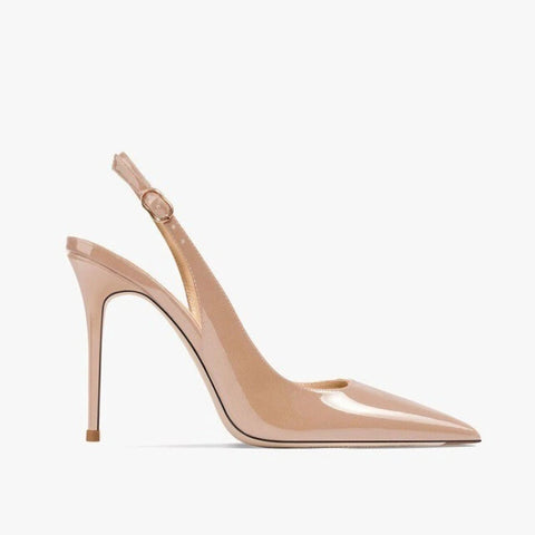 Clevvets Women Shoes Ultra-high Heels Pointed Sandals 2025 Elegant Summer Patent Leather Suspender High Heels Trendy Dress Banquet Women's Shoes