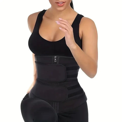 Clevvets Waist belts Waist Trainer Slimming Body Shaper Fitness Belt Weight Loss Fat Burning Sport Girdle Sweat Trimmer Workout Cincher Shapewear