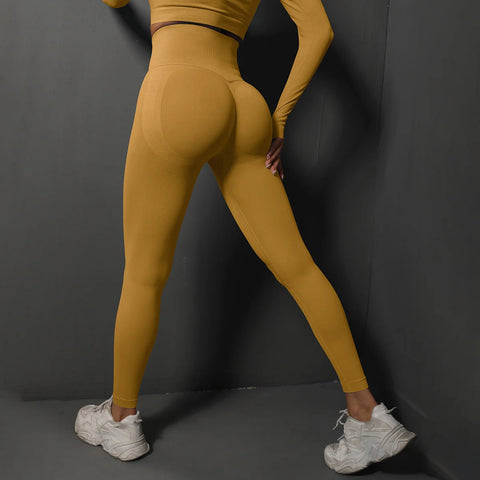 LANFEI Yoga Pants Leggings Women Seamless Push Up Sport Leggings Fitness Running Hip Lift Yoga Pants Highly Elastic Gym Leggings