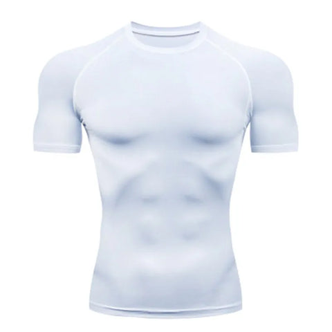 Men Athletic Apparel Running Compression T-shirt Short Sleeve Sport Tees Gym Fitness Sweatshirt Male Jogging Tracksuit Homme Athletic Shirt Tops