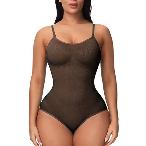 LANFEI Women Body Shapers Strap Bodysuits Compression Body Suits Open Crotch Shapewear Slimming Bodysuit