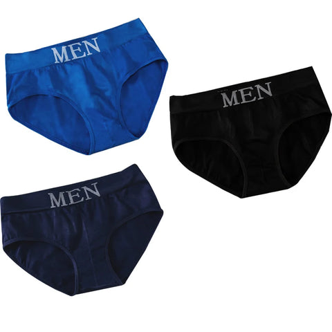 LANFEI Men's Briefs Underwear Sexy Man Panties MEN Letter Underpants Breathable Comfortable Male Bikini Shorts Black Blue Red