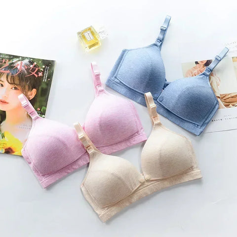 LANFEI Women Maternity Bras Wirefree Nursing Clothing Cotton Breastfeeding Bra for Pregnant Women Pregnancy Breast Sleep Underwear Soutien Gorge Allaitement