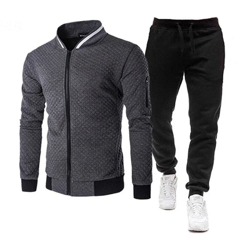Clevvets Athletic uniforms Sweat suits Mens Tracksuit Set Two Piece Tracksuit Men Fashion Jogging Suit Outfits Men Spring Autumn Baseball Sports suit set Wear