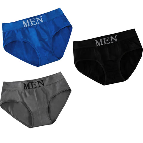LANFEI Men's Briefs Underwear Sexy Man Panties MEN Letter Underpants Breathable Comfortable Male Bikini Shorts Black Blue Red