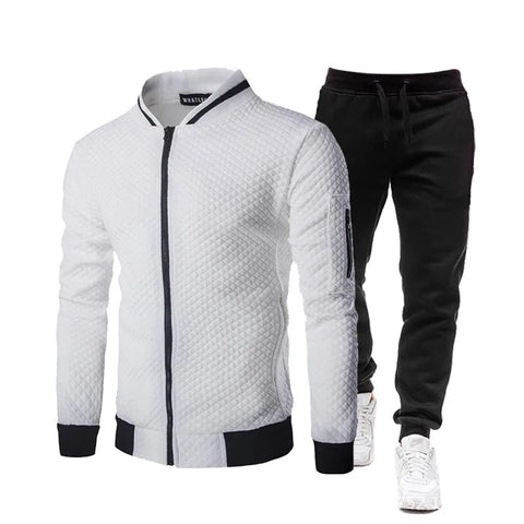 Clevvets Athletic uniforms Sweat suits Mens Tracksuit Set Two Piece Tracksuit Men Fashion Jogging Suit Outfits Men Spring Autumn Baseball Sports suit set Wear