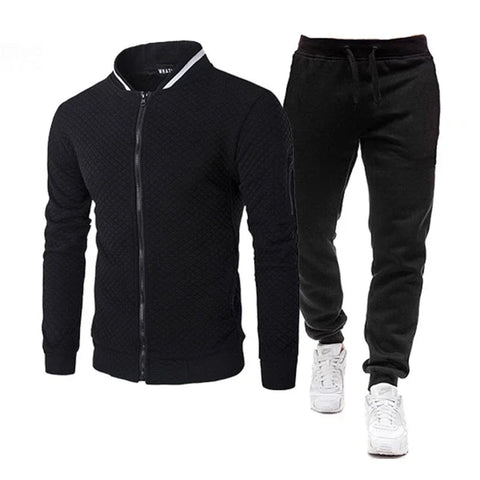 Clevvets Athletic uniforms Sweat suits Mens Tracksuit Set Two Piece Tracksuit Men Fashion Jogging Suit Outfits Men Spring Autumn Baseball Sports suit set Wear
