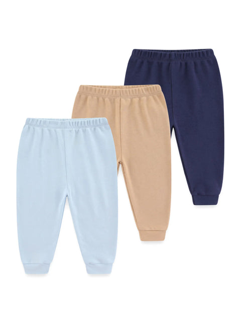 Clevvets 1/3 Pcs Infantwear Infants' trousers Four Seasons Fashion Solid 100%Cotton Baby Boy Girl Pants Soft 100%Cotton Infants Trousers Accessories