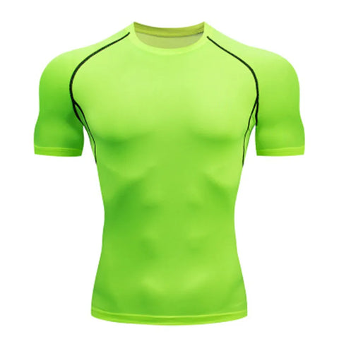 Men Athletic Apparel Running Compression T-shirt Short Sleeve Sport Tees Gym Fitness Sweatshirt Male Jogging Tracksuit Homme Athletic Shirt Tops