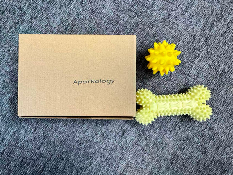 Aporkology Carllg Dog Chew Toys for Aggressive Chewers, Indestructible Tough Durable Squeaky Interactive Dog Toys