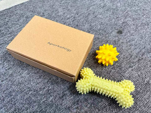 Aporkology Carllg Dog Chew Toys for Aggressive Chewers, Indestructible Tough Durable Squeaky Interactive Dog Toys