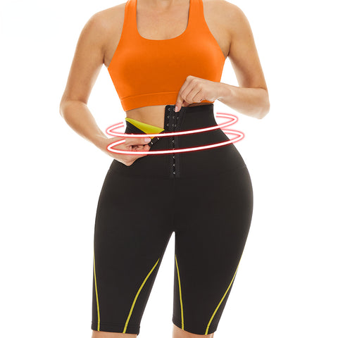Women Neoprene Sauna Pant Slimming Waist Trainer Gym Pants Capris Sports Leggings Body Shaper Slim Hight Waisted Shorts by NINGMI