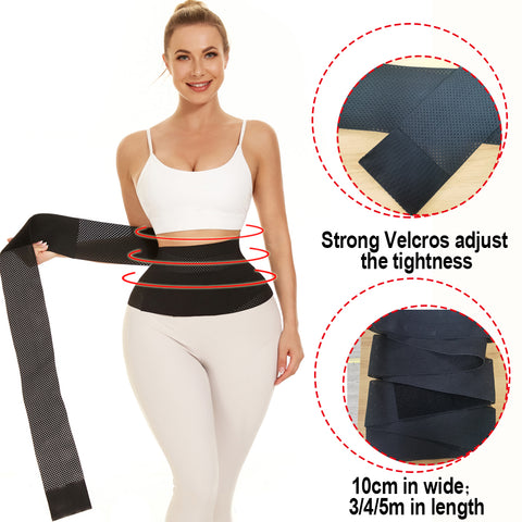 Women Waist Trainer for Slimming Bandage Wrap Weight Loss Belt Band Fajas Waist Cincher Trimmer Fat Burner Body Shaper by NINGMI