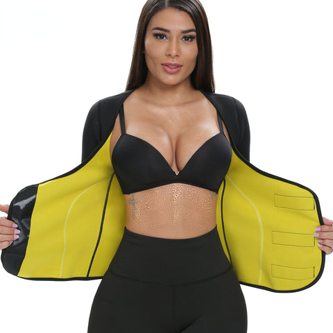 Woman Neoprene Hot Sweat Sauna T-Shirts Workout Sports Vest Body Shaper Waist Trainer Fitness Slimming Corset Shapewear by NINGMI