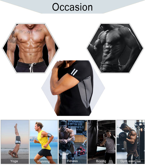 Mens Neoprene Sauna Sweat Suits Vest Body Shaper Gym Slimming Top Fitness Shirt Waist Trainer Shirts TankTops Shapewear by NINGMI