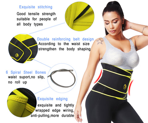 Sports Girdles Workout Belt Tummy Control Sweat Girdle Workout Slim Belly Band for Weight Loss Trimmer Slimmer Belt by NINGMI