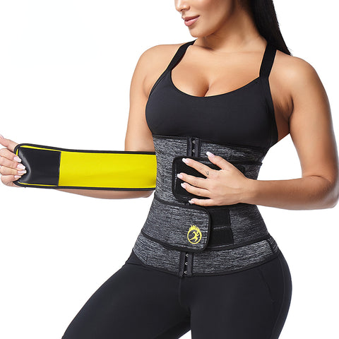 Women Sauna Band Waist Trainer Sweat Belt Weight Loss Waist Cincher Slimming Body Shaper Corset Girdle Neoprene Strap Gym by NINGMI