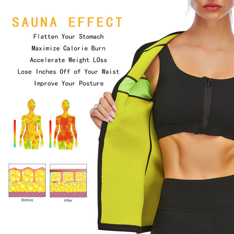 Hot Sweat Body Shaper Yoga Shirt for Woman Sauna Sports Neoprene Slim Jacket Top Workout Waist Trainer Long Sleeve Shirts by NINGMI