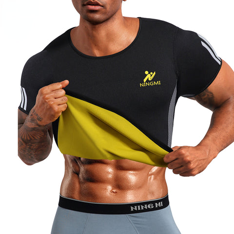 Mens Neoprene Sauna Sweat Suits Vest Body Shaper Gym Slimming Top Fitness Shirt Waist Trainer Shirts TankTops Shapewear by NINGMI
