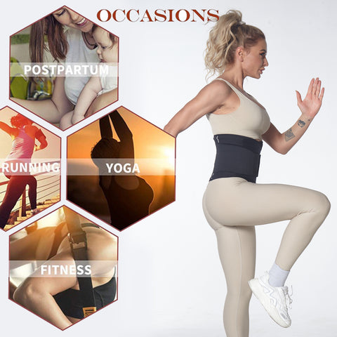 Women Sauna Belt Waist Trainer for Slimming Girdle Strap Weight Loss Belly Band Corset Waist Cincher Neoprene Body Shaper by NINGMI