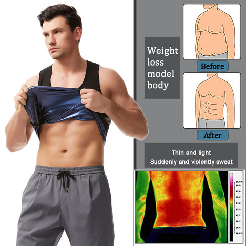 Men Shapewear Waist Trainer Vest Hot Sauna Suits Thermo Sweat Tank Tops Body Shaper Slimming Weight Loss Workout Shirt by NINGMI