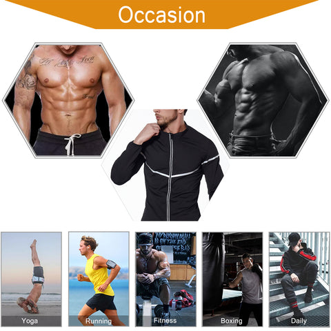 Men Sauna Tops Zipper Body Shaper Waist Trainer Vest Male Weight Loss Fat Burner Workout Slim Shirt Sweat Thermal Suits by NINGMI