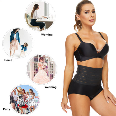 Maternity Waist Trainer Body Shaper Underwear High Waist Slimming Butt Lifter Thong Weight Loss Seamless Women Panties by NINGMI