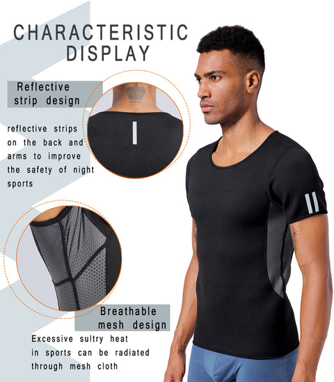 Mens Neoprene Sauna Sweat Suits Vest Body Shaper Gym Slimming Top Fitness Shirt Waist Trainer Shirts TankTops Shapewear by NINGMI