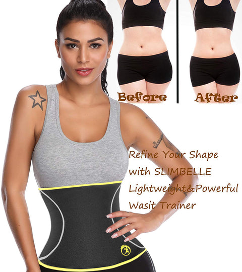 Sauna Band Waist Trainer for Women Weight Loss Sweat Girdle Waist Cincher Slimming Strap Corset Fat Burner Body Shaper by NINGMI