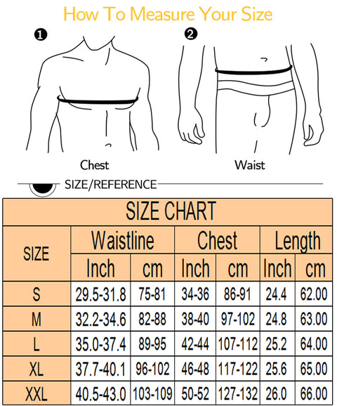 Mens Gym Body Vest Slimming Shirt Underwear Waist Trainer Sauna Sweat Suits Belt Sweat Cinchers Shapewear for Weight Loss by NINGMI