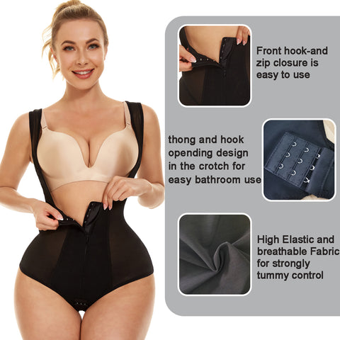 Women Body Shaper Panties Firm Tummy Control Belly Shaper Panties Body Shapewear Slimming Underwear Bodysuit by NINGMI
