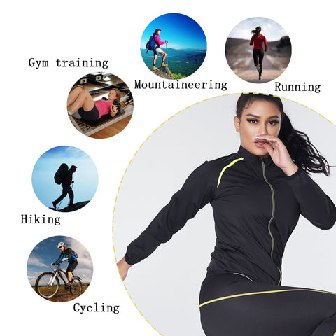 Sauna Suit for Women Slimming Shirts Long Sleeve Sweat Clothes Hot Thermal Fitness Body Shaper Yoga Tops Waist Trainer by NINGMI