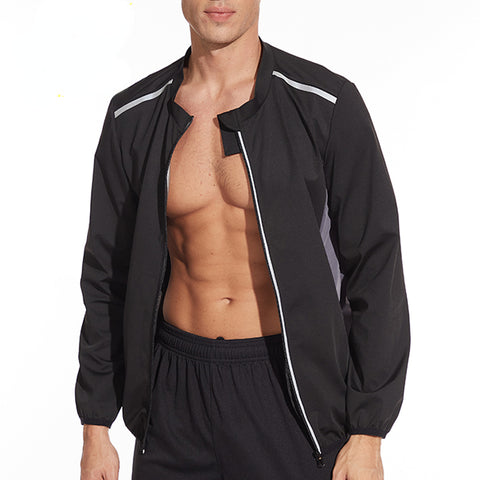New Men Sweat Sauna Shirt Waist Trainer Body Shapers Gym Workout Vest Zipper Shirts Fitness Slimming Long Sleeve Tops by NINGMI