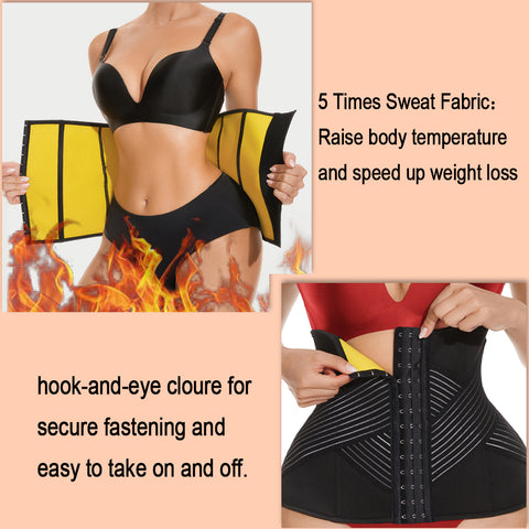 Waist Trainer Corset Women Fat Burning Sauna Belt for Weight Loss Firm Support Waist Cincher Fitness Slimming Belt by NINGMI