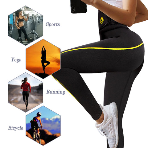 Neoprene Legging Women Shaper High Waist Trainer Pants Slimming Sauna Sweat Belt Gym Hot Thermo Fitness Pant Fat Burning by NINGMI