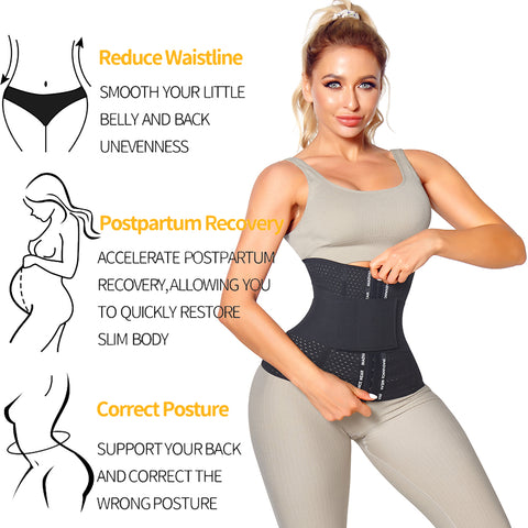 Waist Trainer Corset Fitness Trimmer Belt Slimming Body Shaper for Weight Loss Sauna Sweat Girdle Workout Fat Burn Fajas by NINGMI