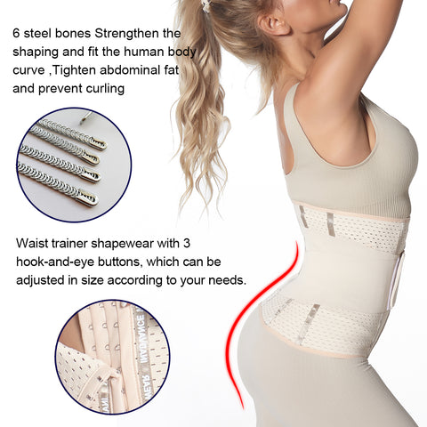 Waist Trainer Corset Fitness Trimmer Belt Slimming Body Shaper for Weight Loss Sauna Sweat Girdle Workout Fat Burn Fajas by NINGMI