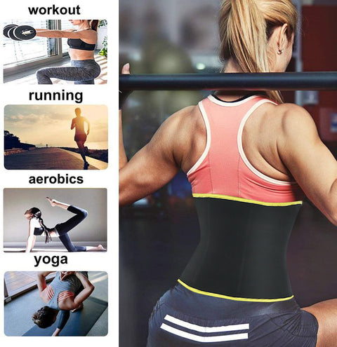 Sauna Band Waist Trainer for Women Neoprene Sweat Belt Weight Loss Waist Cincher Slimming Body Shaper Corset Girdle Sport by NINGMI