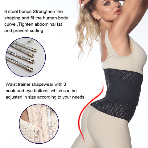 Waist Trainer Corset Body Shaper Slimming Belt Neoprene Sauna Sweat Tummy Control Women Shapers Slimmer Trimmer Shapewear by NINGMI