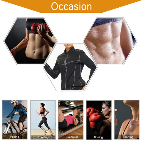 Sauna Sweat Suit for Women Weight Loss Body Shaper Waist Trainer Shirts with Zipper Workout Corset Slimming Sport Shapers by NINGMI