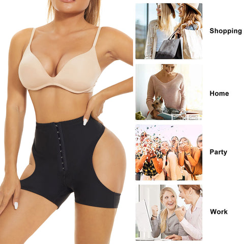 NINGMI Women Tummy Control Shpaewear Hi-waisted Woman Postpartum Waist Trainer Butt Lifter Panties Leg Trimmer Slim Shorts